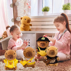 TITQWOP Capybara - Peluche de Capybara con 9 prendas y accesorios