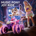 BEZGAR Camión monstruo rosa 1:18, coche de control remoto de unicornio para