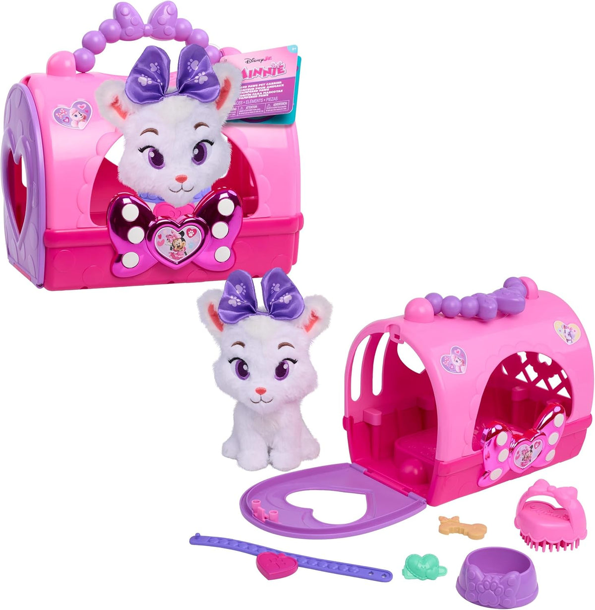 Disney Jr. Minnie Mouse Pampered Paws - Juego de rol para transportar