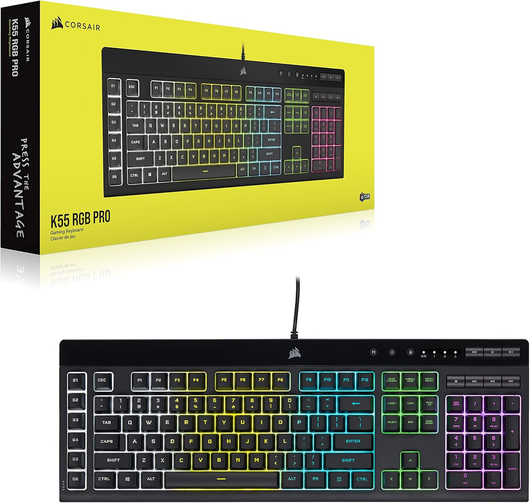Corsair K55 RGB PRO Teclado de membrana para juegos con cable \u201...