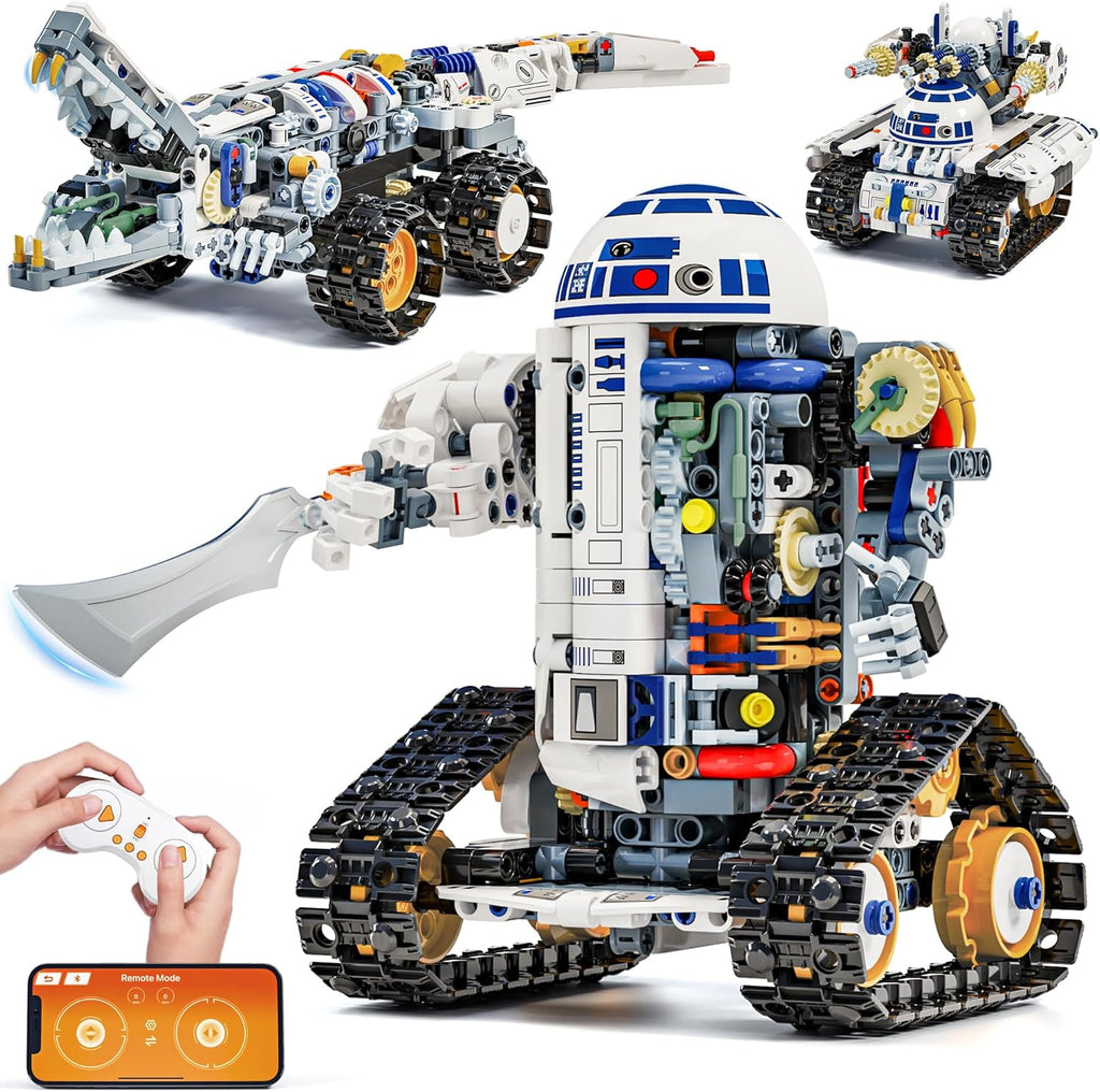 Kit de construcción de robot STEM 3 en 1, aplicación y kit de robótica de control remoto