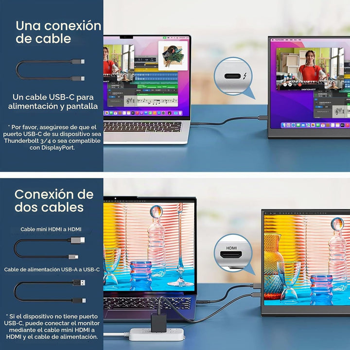 Anyuse - Monitor portátil de 16.0" QHD 2.5K para laptop - USB C...