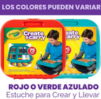 Crayola Create 'n Carry, kit portable de herramientas de arte, más de 75 piezas, gran regalo.