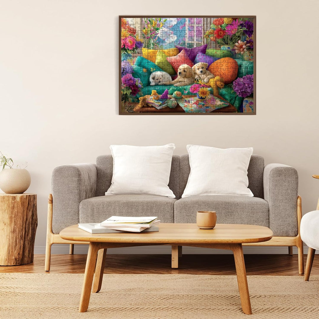 500 Piece Puzzle for Adults Sofa Dog Jigsaw Puzzle 500