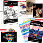 Soucolor Kit de dibujo de 76 piezas de suministros de arte, juego de