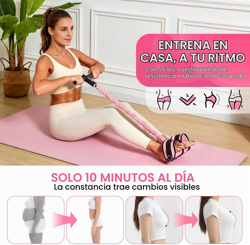 Bandas de Resistencia con Asa para Pedales - Equipo de Ejercicio para Piernas