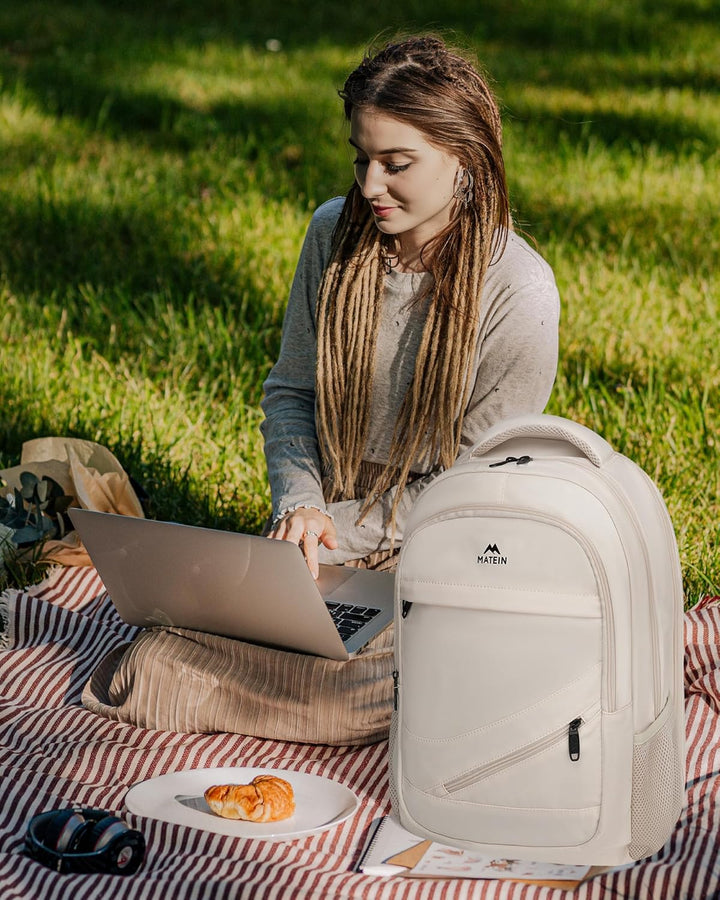 MATEIN - Mochila para laptop de gran capacidad para mujeres, mochil...