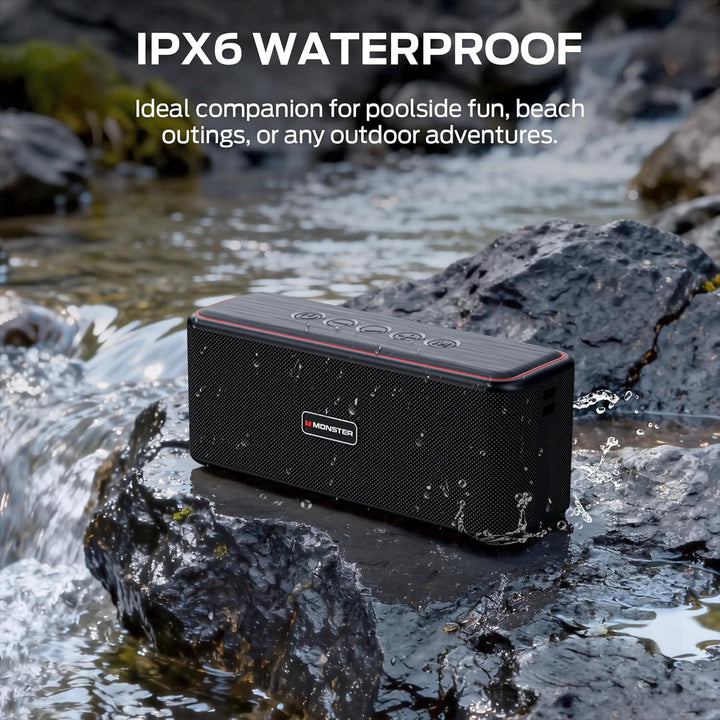 Altavoz Bluetooth Monster Shock Plus, altavoz portátil con sonido e...