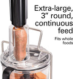 Hamilton Beach Professional Stack & Snap - Procesador de alimentos y espiralizador de verduras para rebanar, triturar y amasar, canal de alimentación extragrande de 3 pulgadas que cabe verduras