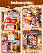 Rolife Sweetie's Donut Shop Kit de casa en miniatura para bricolaje