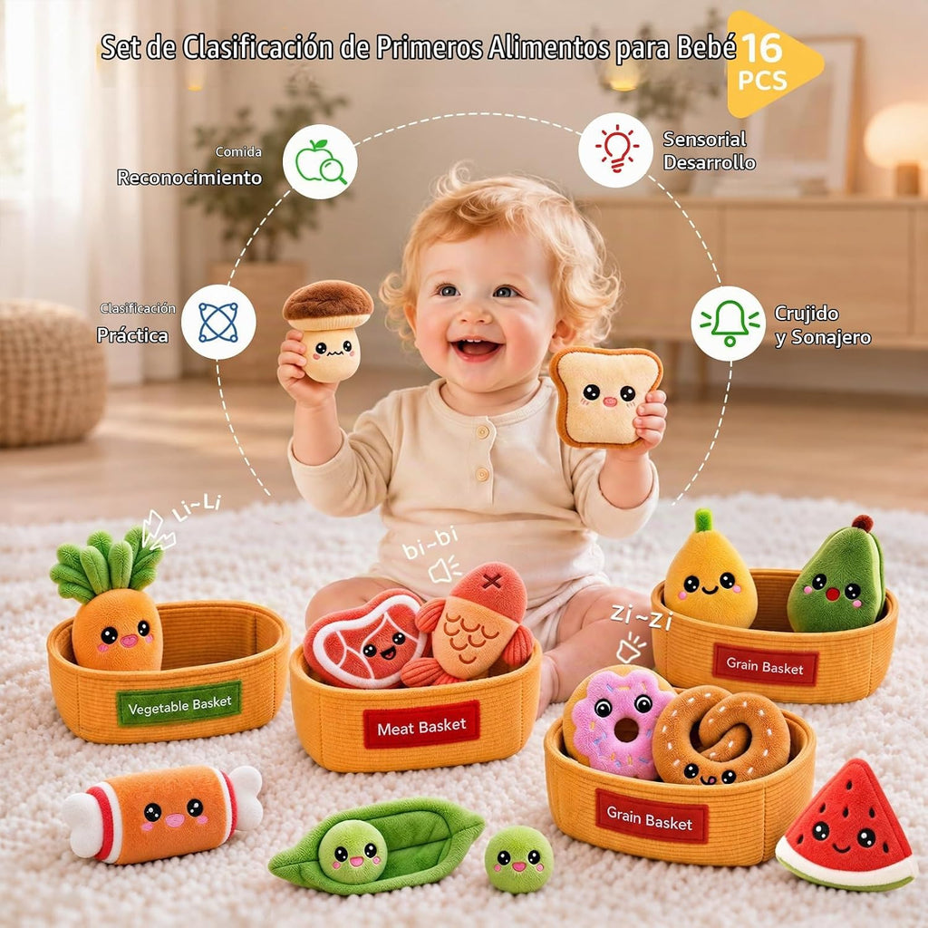 Juguetes para bebés de 6 a 12 meses, 16 piezas Montessori de