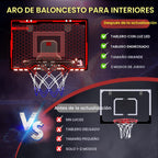 HopeRock Mini Aro de Baloncesto para Interiores para Niños, Aro Pequeño Sobre la Puerta