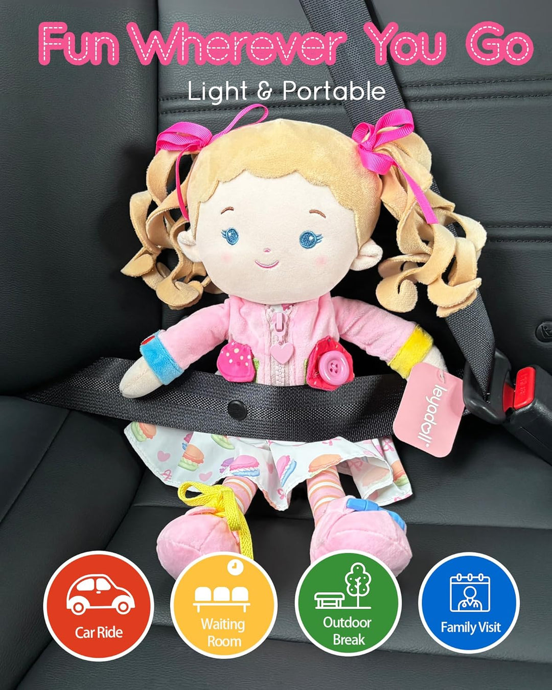LeyaDoll Soft Bady - Muñeca de bebé suave y educativa (16 pulgadas)...