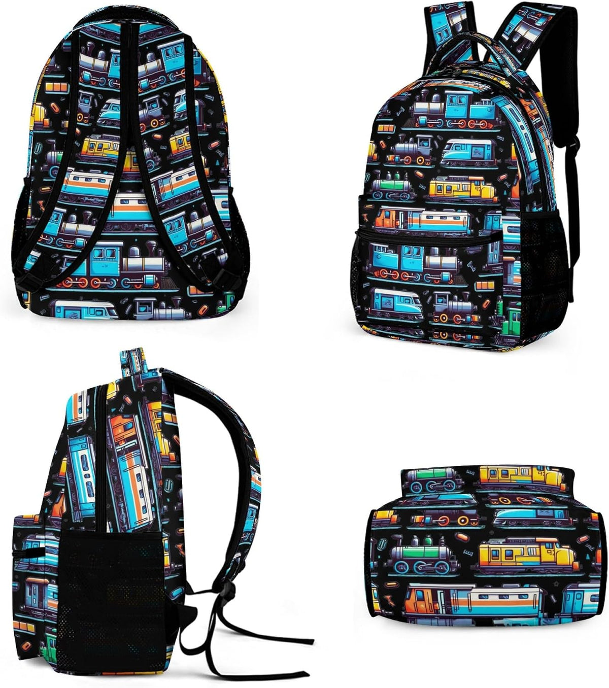 Mochila de tren para niños y niñas, bolsa de libros de 17 pulgadas