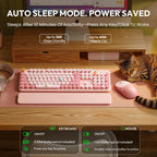Combo de teclado y mouse inalámbricos, teclado de máquina