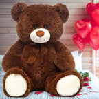 MorisMos Oso de peluche gigante de 3 a 36 pulgadas, oso de peluche grande marrón para novia y San Valentín, peluche grande para decoración de cumpleaños, Navidad, baby shower, marrón oscuro