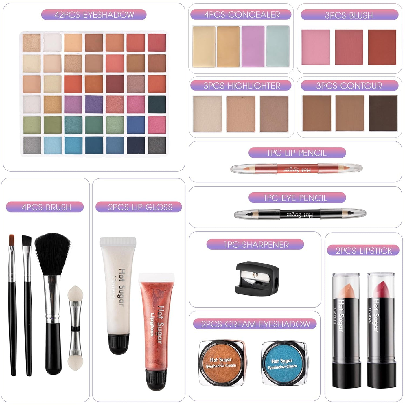 Hot Sugar Kit de maquillaje para adolescentes para niñas de 13 a 15...