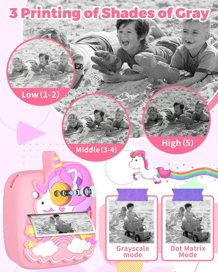 Cámara para niños con impresión instantánea, regalos de Navidad y c...