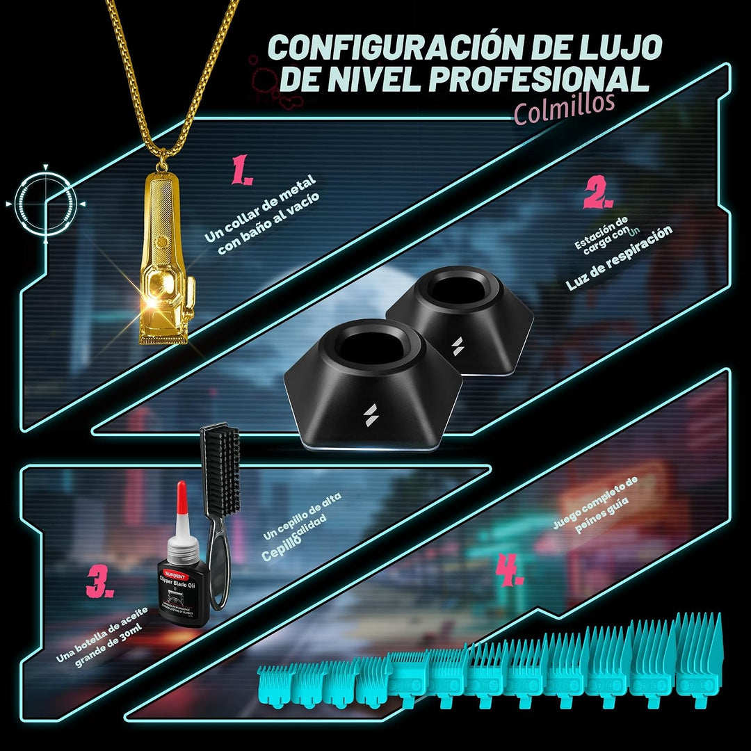 SUPRENT Fangs - Cortadora de pelo profesional con motor vectorial d...