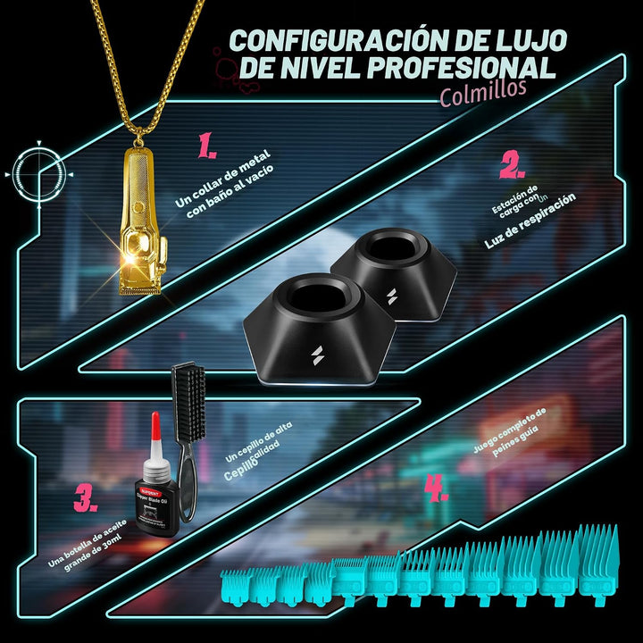 SUPRENT Fangs - Cortadora de pelo profesional con motor vectorial d...