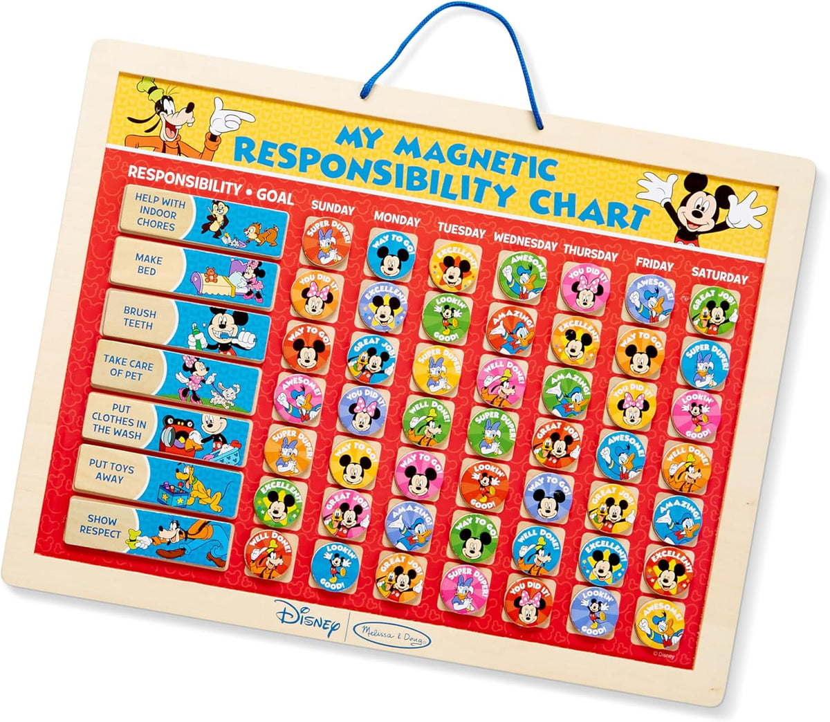 Mi gráfico magnético de responsabilidad Melissa & Doug Disney Mickey Mouse Clubhouse
