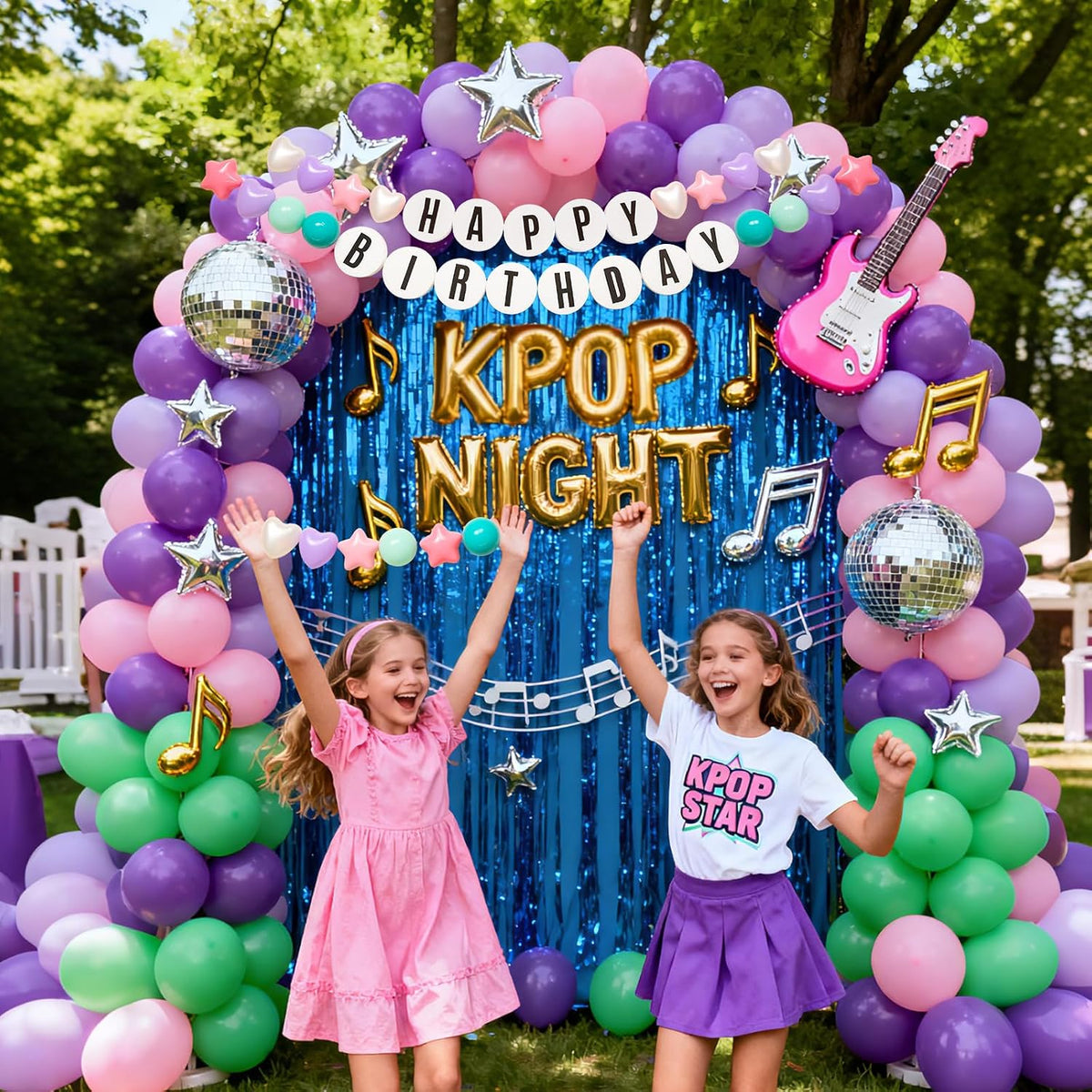 Kpop - Decoración de fiesta temática de bricolaje, kit de Navidad, pulsera de la amistad gigante de Navidad, guirnalda con letras bola Heopeis pulsera de amistad personalizable para decoración de boda