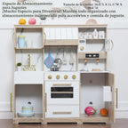 Cocina de madera para niños con luces y sonidos, diseño moderno