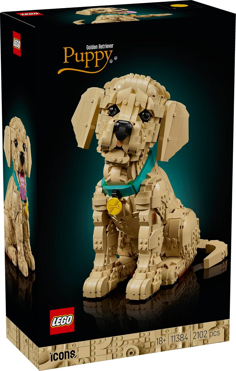 LEGO Icono Golden Retriever Puppy 11384 Juguete, bloque de construc...