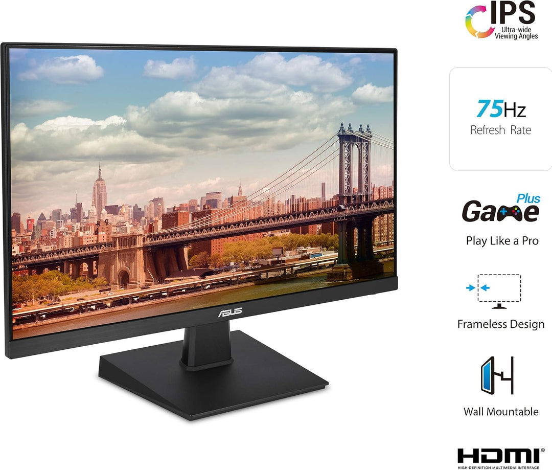 ASUS Monitor de escritorio de 27 pulgadas, Full HD (1920 x 1080), I...