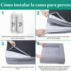 Camas ortopédicas para perros grandes, tapete de espuma para mascotas forrado impermeable con funda extraíble y lavable y parte inferior antideslizante, sofá cama para perros