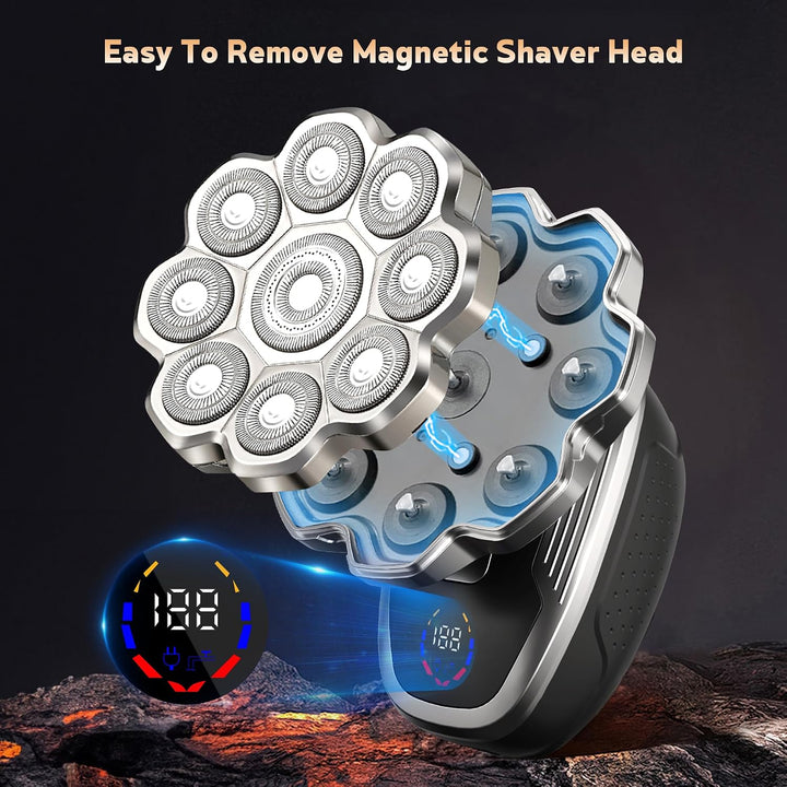 Maquinilla de afeitar eléctrica para hombres, afeitadoras de cabeza...