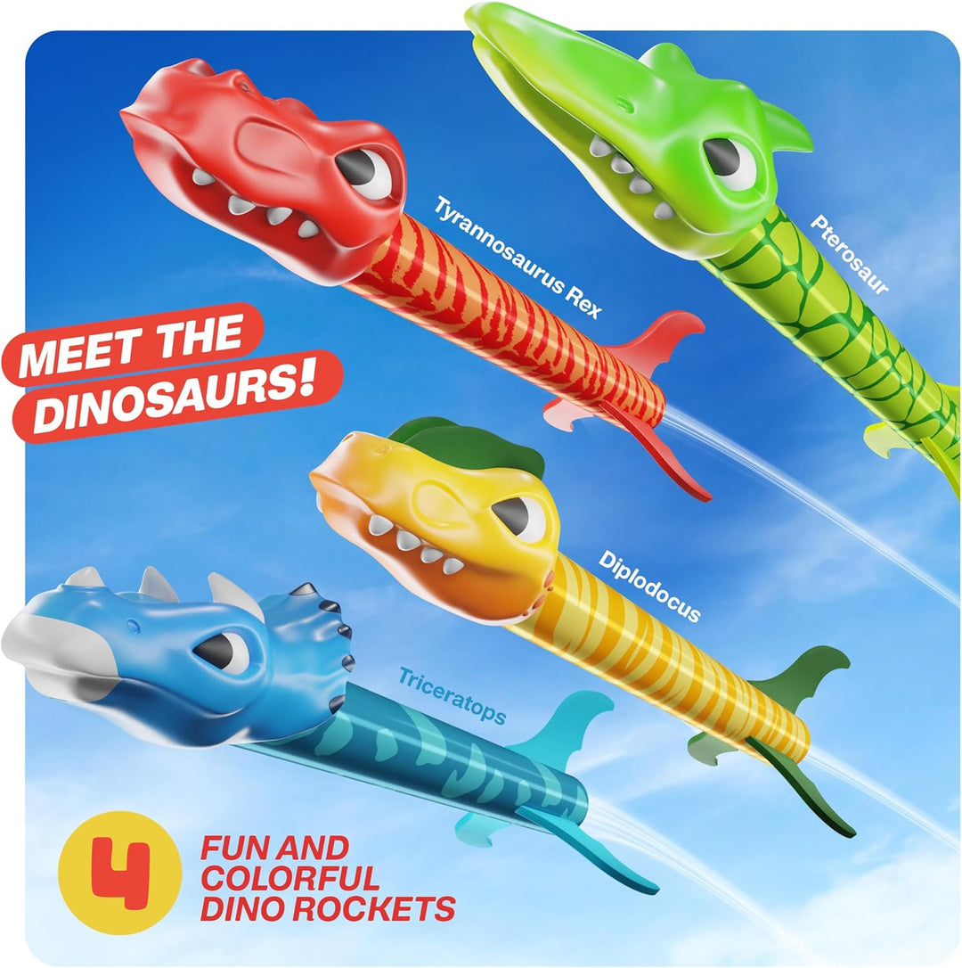 Ninja Blast Lanzacohetes de Juguete de Dinosaurio para