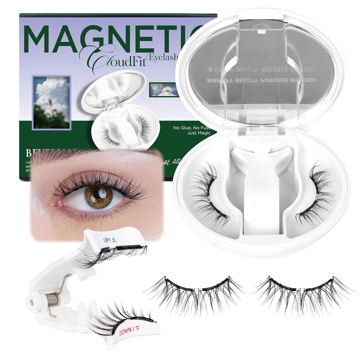 BEYELIAN Pestañas magnéticas portátiles con kit de aplicador, caja...