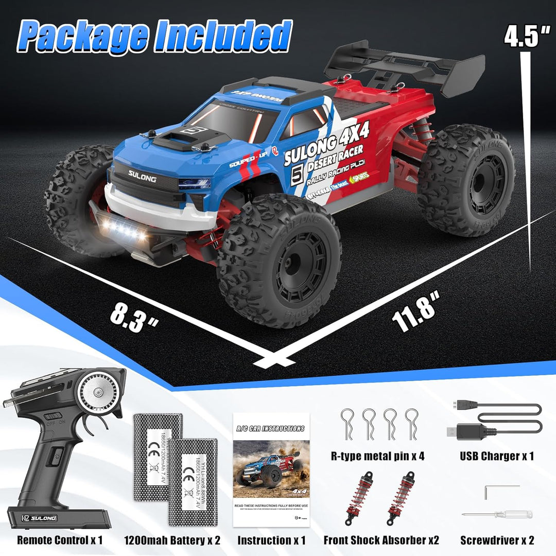 Scientoy Autos RC 1/16 de 45 KPH 4WD todo terreno de alta