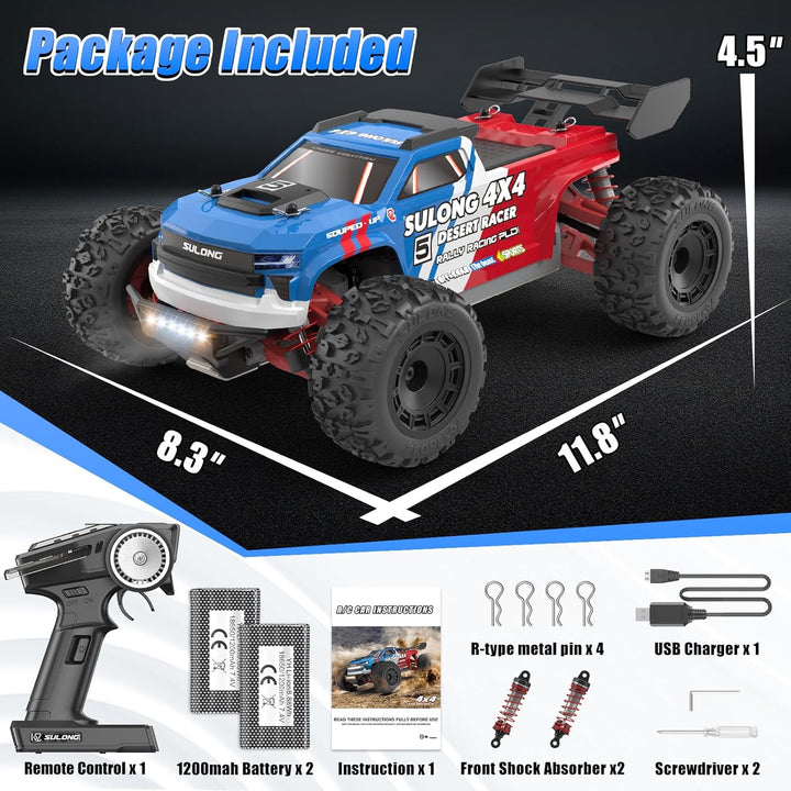 Scientoy Autos RC 1/16 de 45 KPH 4WD todo terreno de alta