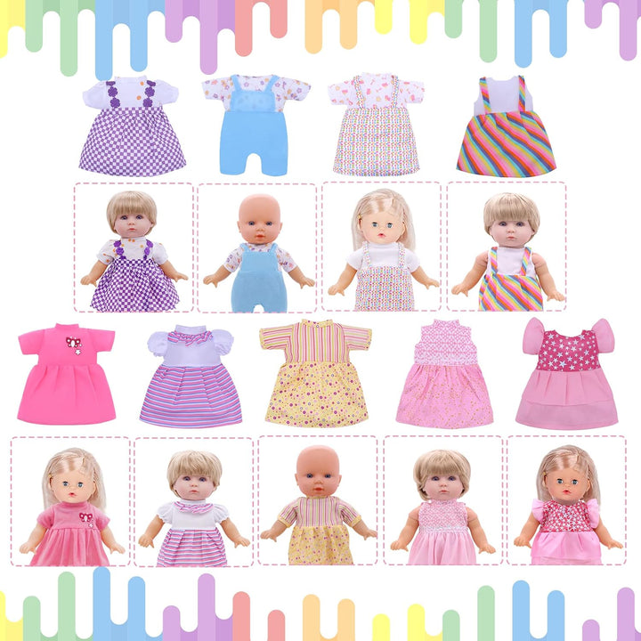 Ropa de muñeca de bebé: se adapta a muñecas de 12, 13, 14, 15 pulga...