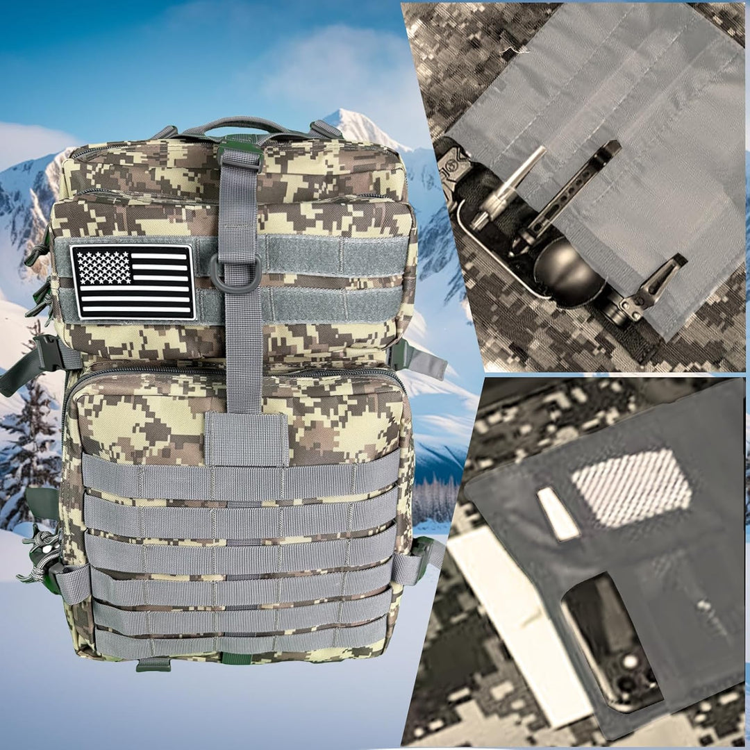 Oraynn Mochila táctica militar grande de 50L, mochila MOLLE del ejé...
