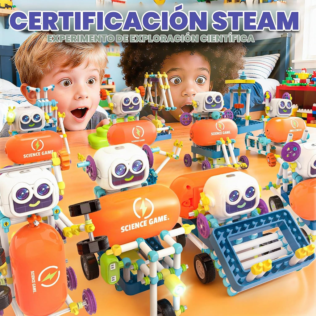 SMILESSKIDDO Kit de robot científico 120 en 1, juguete de aprendizaje y