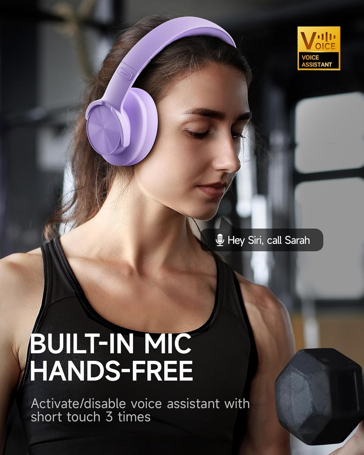 Picun B8 - Auriculares inalámbricos Bluetooth 120H, Púrpura