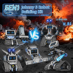 Kit de construcción de robot Johnny 5 5 en 1, juego de construcción de robot STEM con aplicación y control remoto de 2.4 GHz, juguetes tecnicos transformables de robótica RC para niños de 6 7 8 9 10 11 12 + regalos de cumpleaños