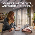 Logitech Casa Pop Up Desk Laptop Stand, teclado & Touchpad - Pink