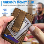 Airtag - Cartera para hombre con clip para dinero, 9 tarjetas, con