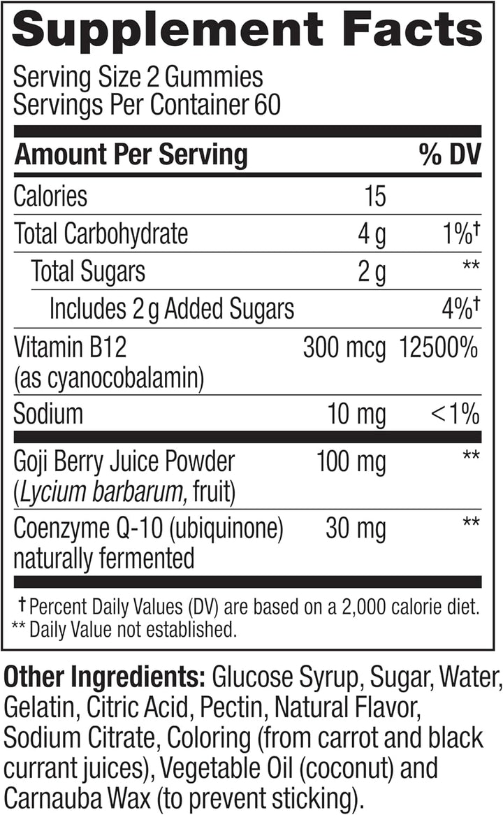 OLLY Daily Energy Gummy, producción de energía celular sin cafeína,...