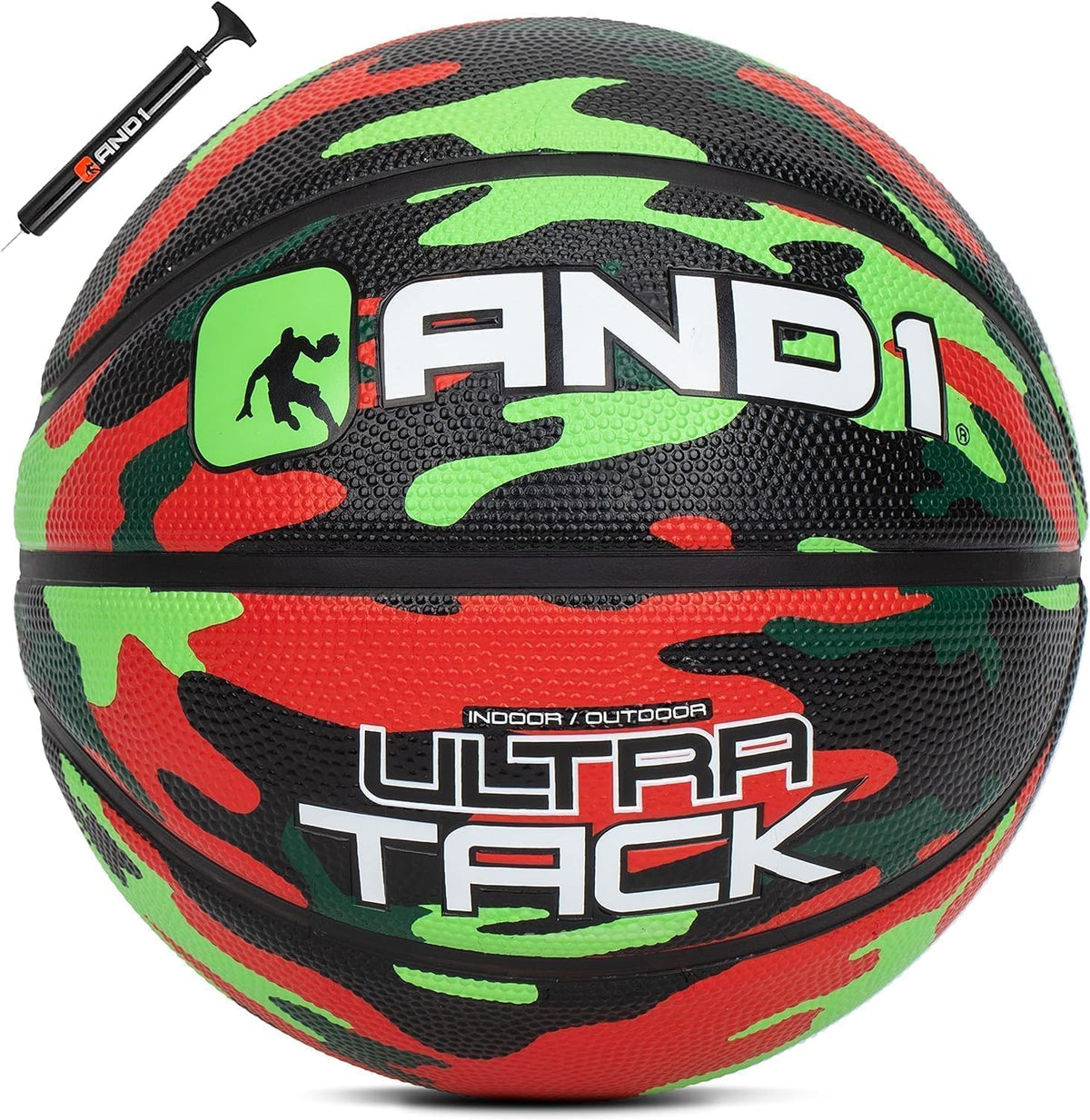 AND1 Balón de baloncesto de goma, tamaño reglamentario oficial 7 (29.5