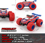 Auto a control remoto 1:18 – Camión monstruo todoterreno todoterreno de 12.4 mi/h 2.4 GHz con luces de carrocería, faros delanteros y faros, auto de juguete recargable de regalo para niños y