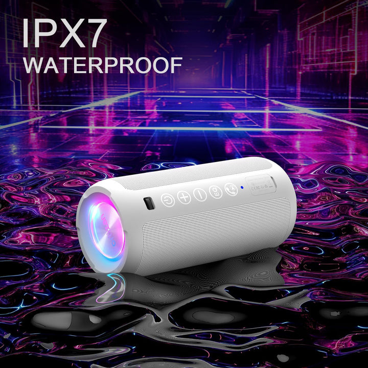 Ortizan Altavoz Bluetooth portátil: IPX7 impermeable, sonido fuerte...