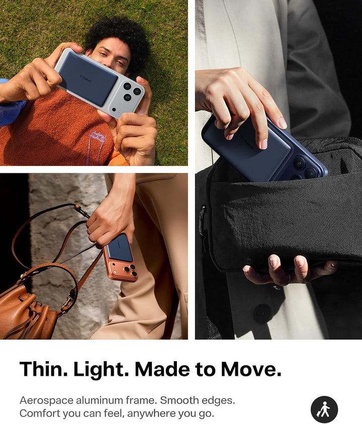 TORRAS MiniMag Power Bank, cargador portátil inalámbrico ultra delg...