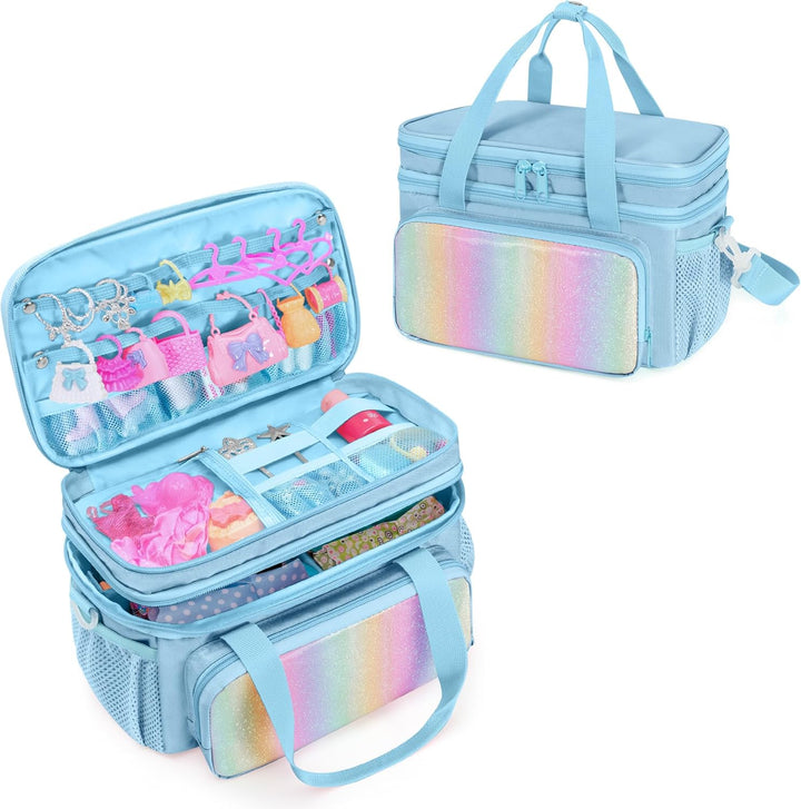 GRAOSO Funda de transporte compatible con ropa de muñeca Barbie, or...