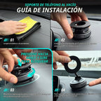 Clutch-X™ Black - Soporte de teléfono con ventosa para iPhone con ventosa para iPhone, soporte de teléfono de ventana para viajes, soporte magnético de teléfono de vacío de 360° para automóvil, soporte magnético para teléfono con ventosa