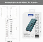 ONTEN, hub USB 3.0 de 7 puertos